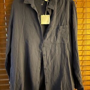 beachlunchlounge Navy Button Down Shirt